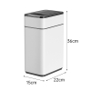 Small double-sided open lid stainless steel induction trash can