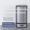 Stainless steel automatic packaging sensor trash can