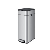 Side-Sliding Stainless Steel Large Capacity Pedal Trash Can