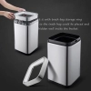 Stainless steel hotel square waste paper basket garbage bin