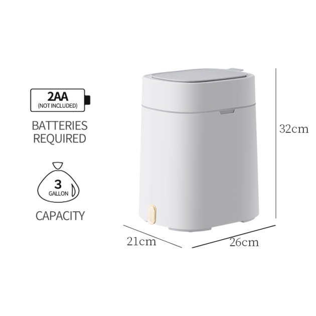 Minimalist Plastic Smart Sensor Trash Can