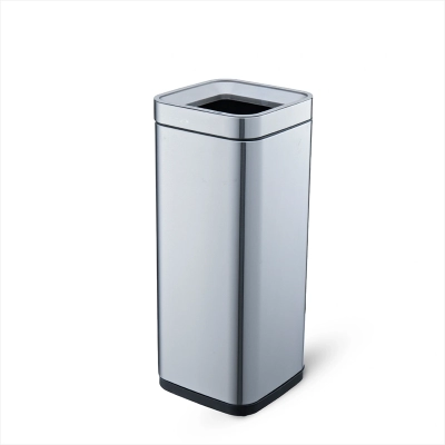 Stainless steel hotel square waste paper basket garbage bin