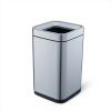 Stainless steel hotel square waste paper basket garbage bin