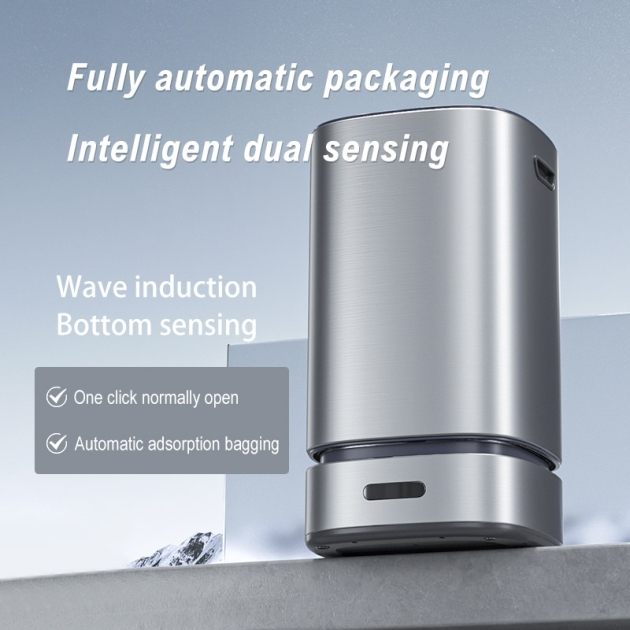 Stainless steel automatic packaging sensor trash can