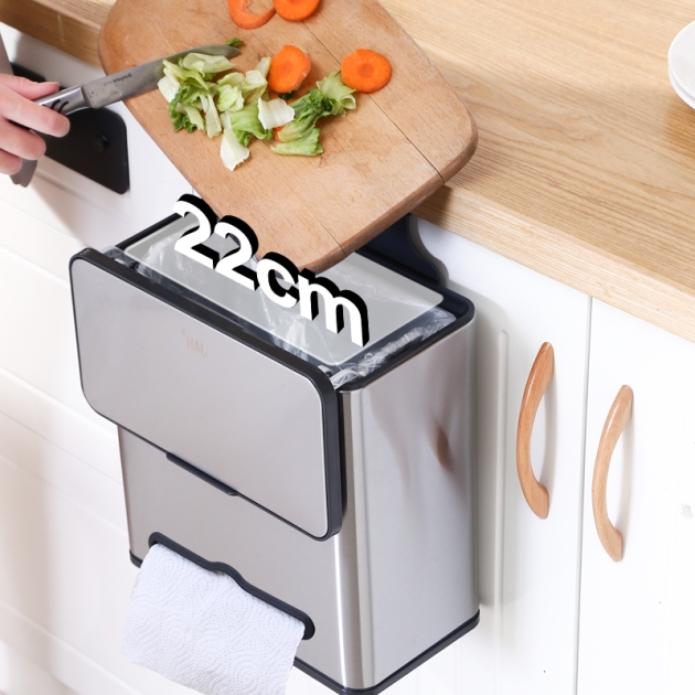 Stainless steel kitchen cabinet wall mounted Garbage Bin