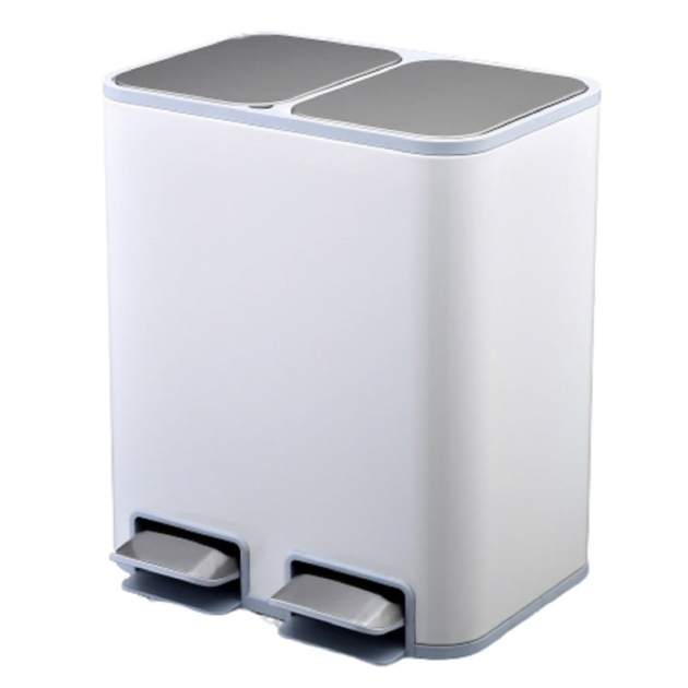 Stainless Steel  Pedal Classified Garbage Can 3