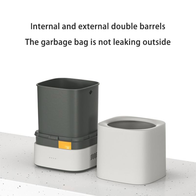 Automatic garbage bag suction wastebasket trash can