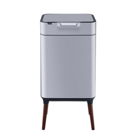 High footed double bucket hand press trash can