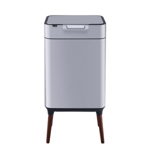 High footed double bucket hand press trash can