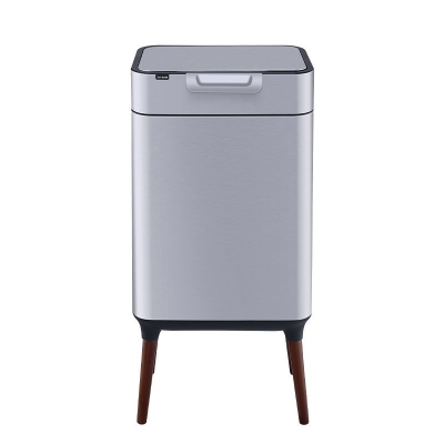 High footed double bucket hand press trash can