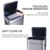 Stainless steel kitchen sensor garbage bin