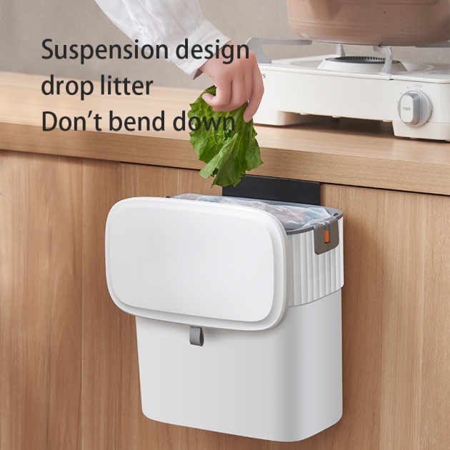 Slide Cover Wall-Mounted Automatic Trash Can